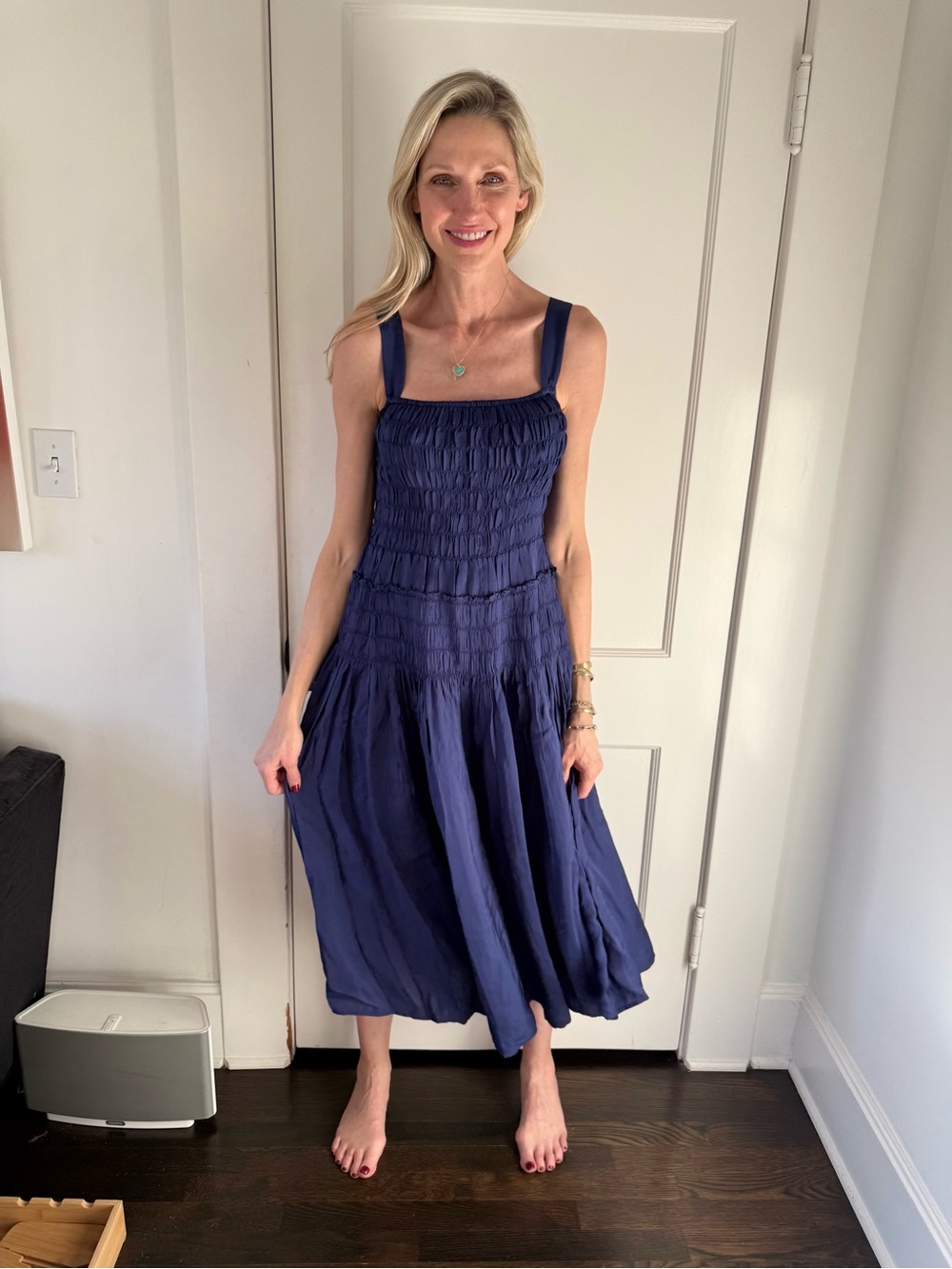 J. CREW smocked midi summer dress